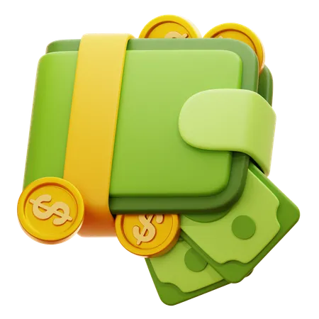 Billetera  3D Icon