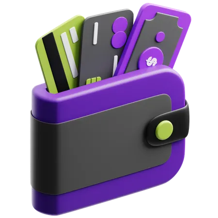 Billetera  3D Icon