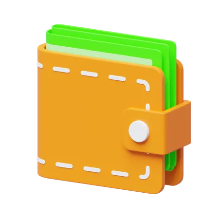 Billetera  3D Icon