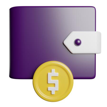 Billetera  3D Icon