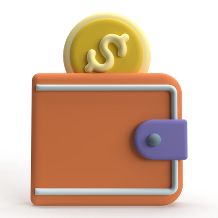 Billetera  3D Icon