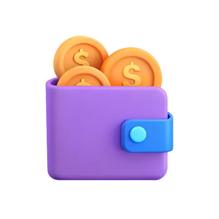 Billetera  3D Icon