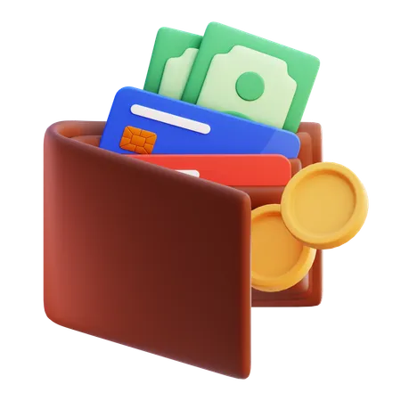 Billetera  3D Icon