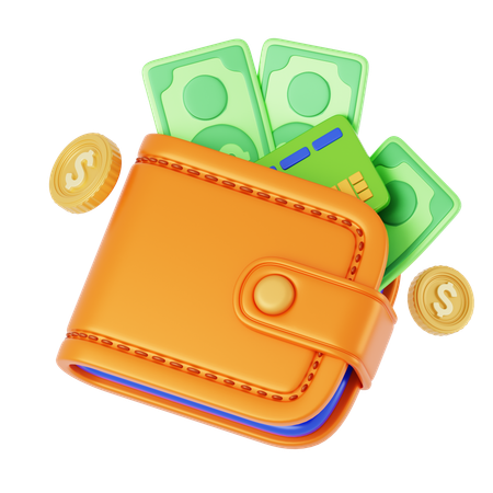 Billetera  3D Icon