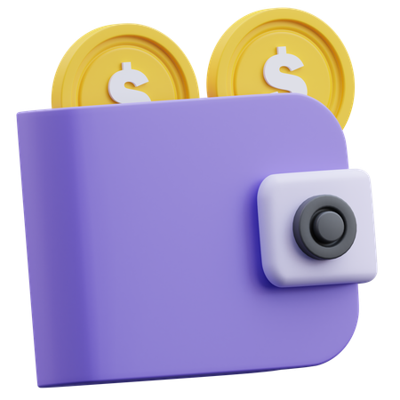 Billetera  3D Icon