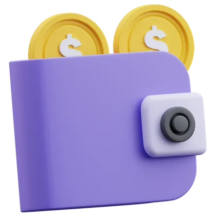 Billetera  3D Icon