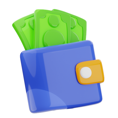 Billetera  3D Icon