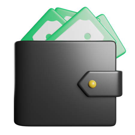 Billetera  3D Icon