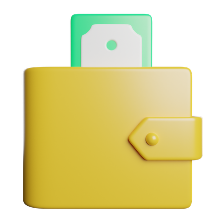 Billetera  3D Icon