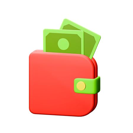 Billetera  3D Icon