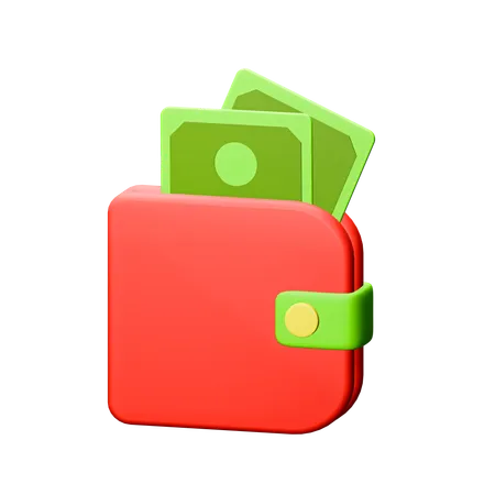 Billetera  3D Icon