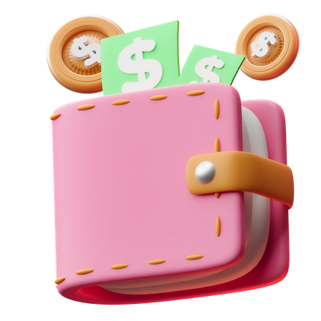 Billetera  3D Icon