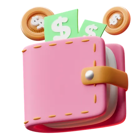 Billetera  3D Icon