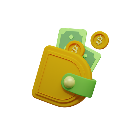 Billetera  3D Icon