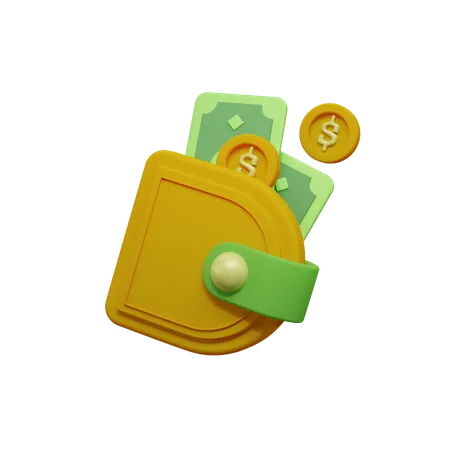 Billetera  3D Icon