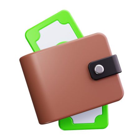 Billetera  3D Icon