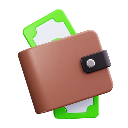 Billetera  3D Icon