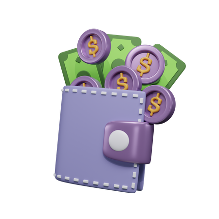 Billetera  3D Icon