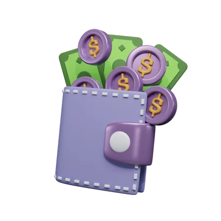 Billetera  3D Icon