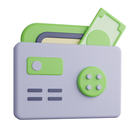 Billetera  3D Icon