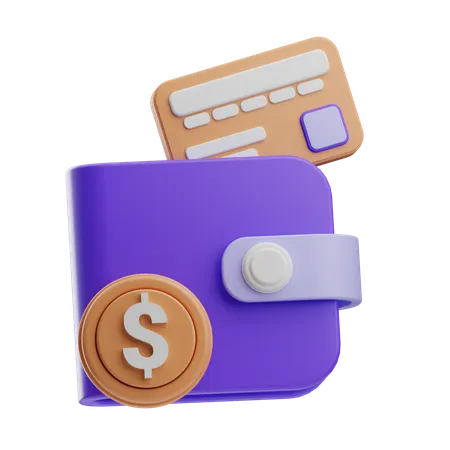 Billetera  3D Icon