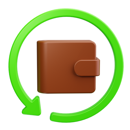 Billetera  3D Icon