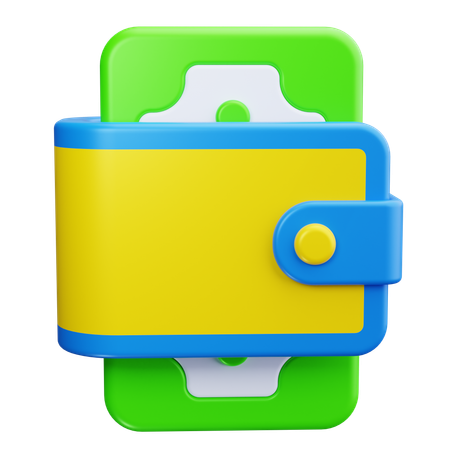 Billetera  3D Icon