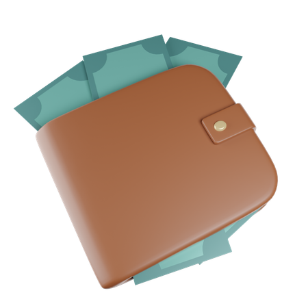 Billetera  3D Icon