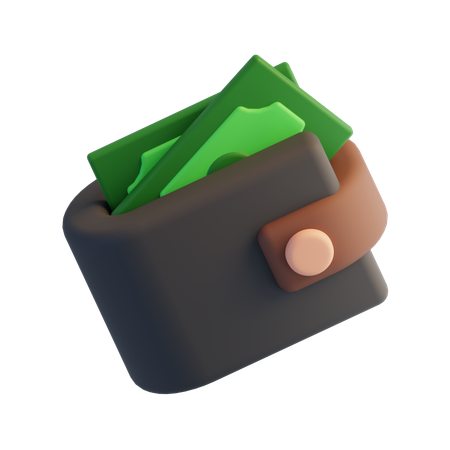 Billetera  3D Icon