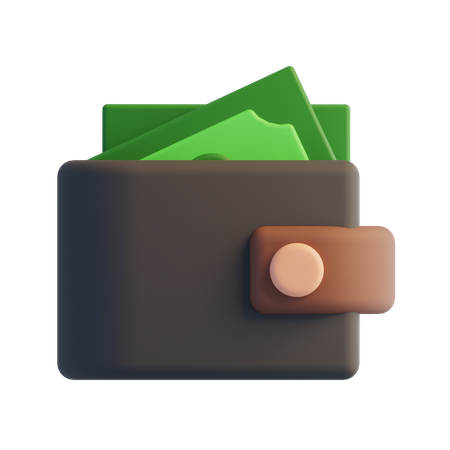 Billetera  3D Icon