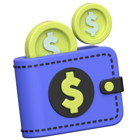 Billetera  3D Icon