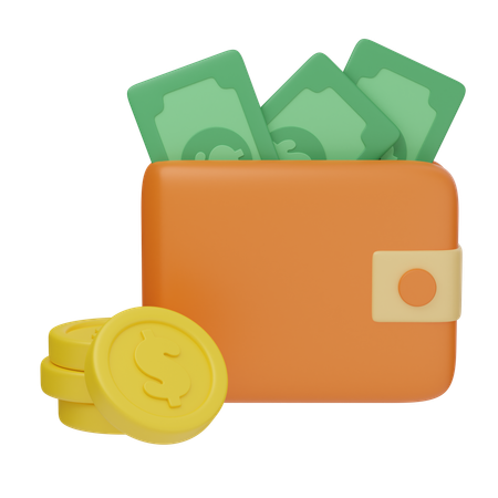 Billetera  3D Icon