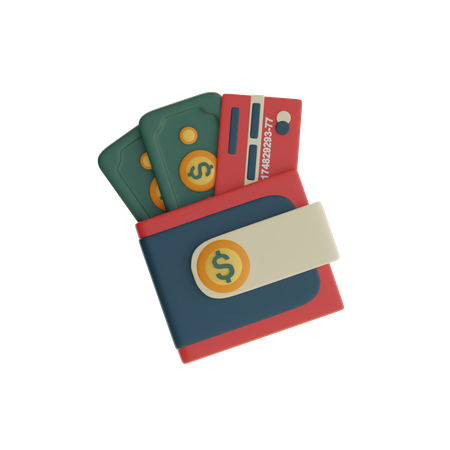 Billetera  3D Icon