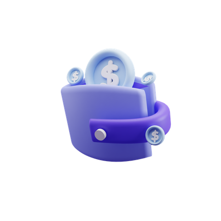 Billetera  3D Icon
