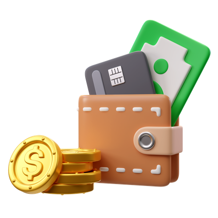 Billetera  3D Icon