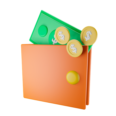 Billetera  3D Icon