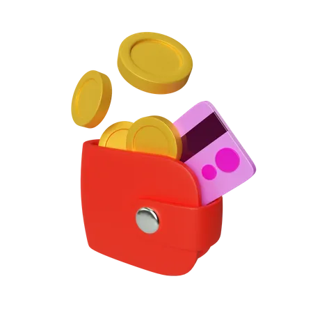 Billetera  3D Icon