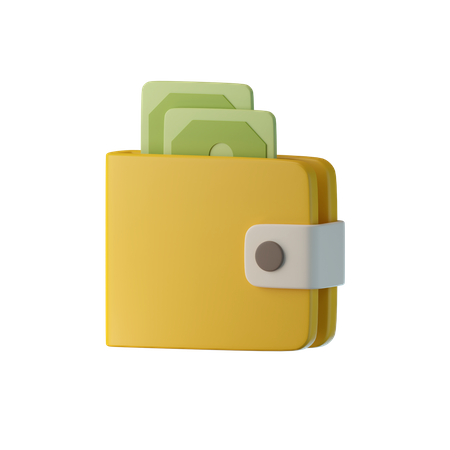 Billetera  3D Icon