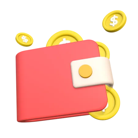 Billetera  3D Icon