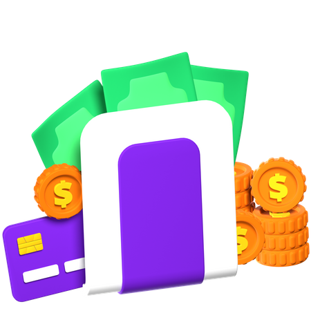 Billetera  3D Icon