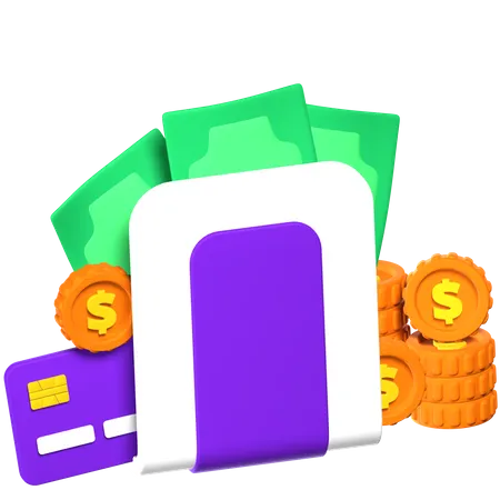 Billetera  3D Icon