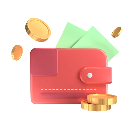 Billetera  3D Icon