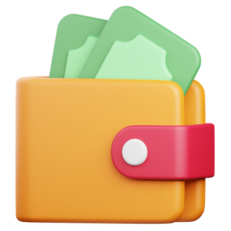 Billetera  3D Icon