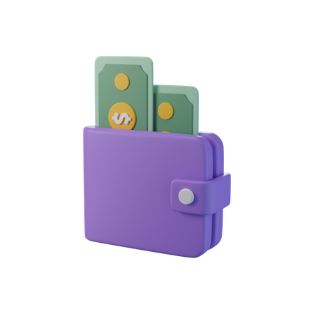 Billetera  3D Icon