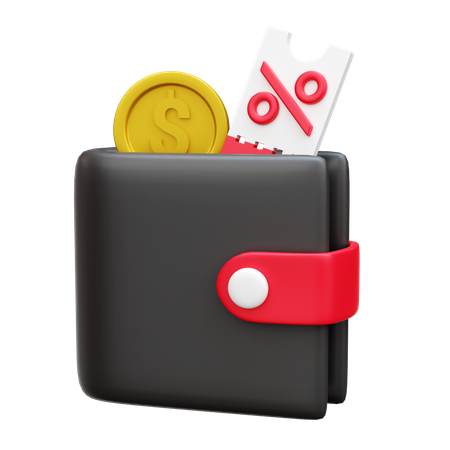 Billetera  3D Icon