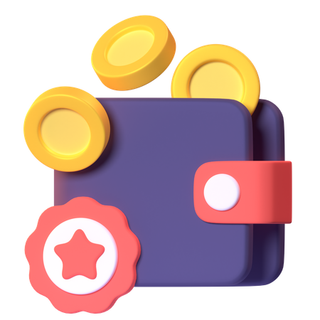 Billetera  3D Icon