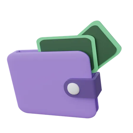 Billetera  3D Icon