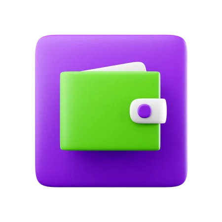 Billetera  3D Icon