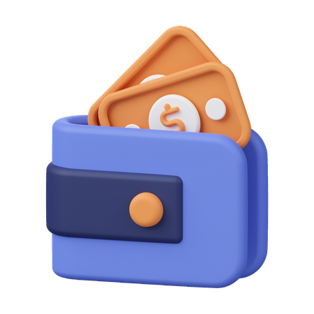 Billetera  3D Icon