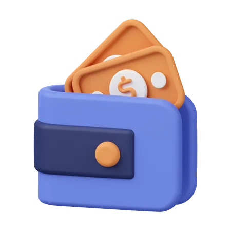 Billetera  3D Icon